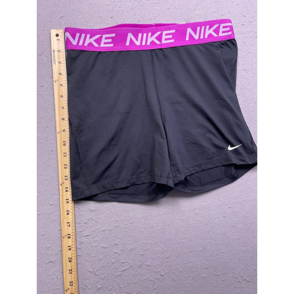 Nike Pro Shorts Polyester Spandex Black Pink 2XL Womens - Picture 4 of 5
